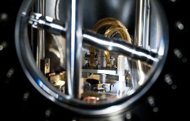 Image: Charlie Sykes, Associate Professor of Chemistry, and his research team of students has just created the smallest electrical motor on the planet. It is 1 nanometer across.